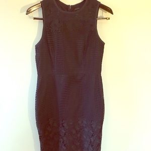 Navy lace sleeveless dress